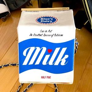 cute milk clutch
